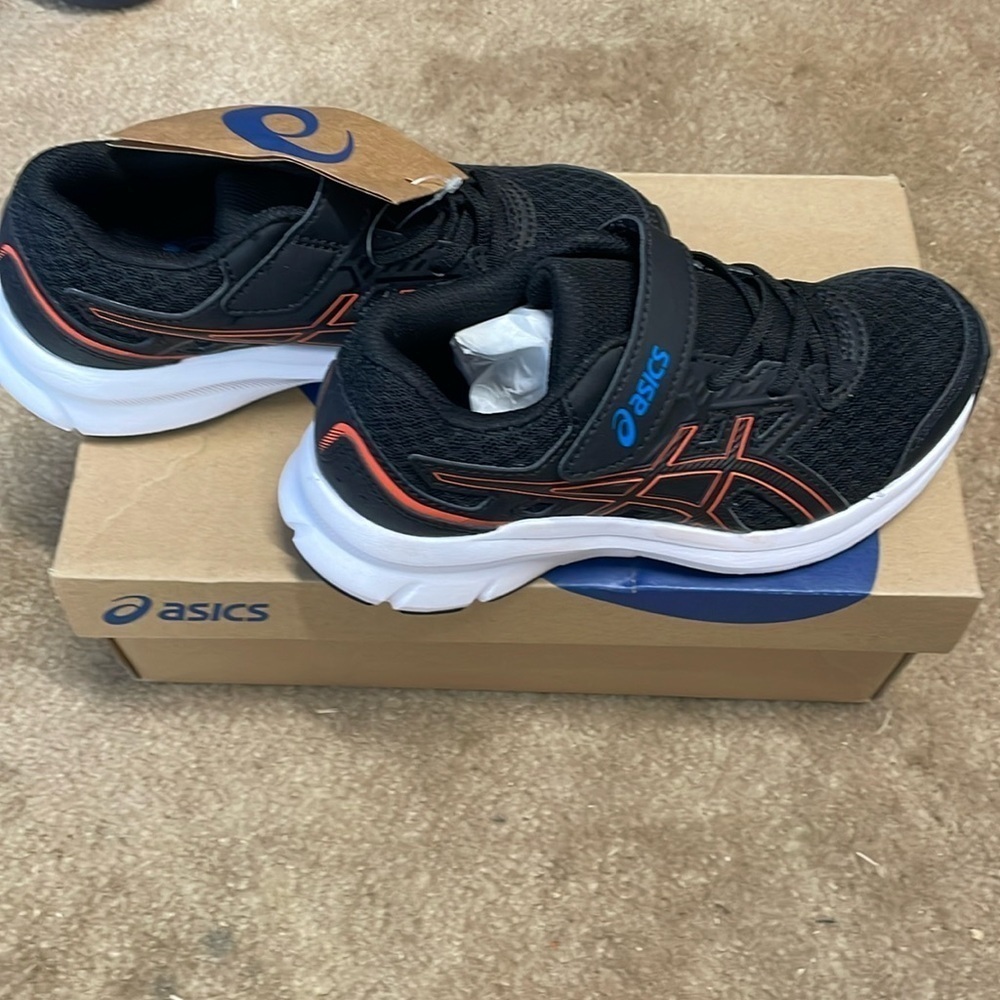 Asics Kids Sneakers Black and Red/Orange
